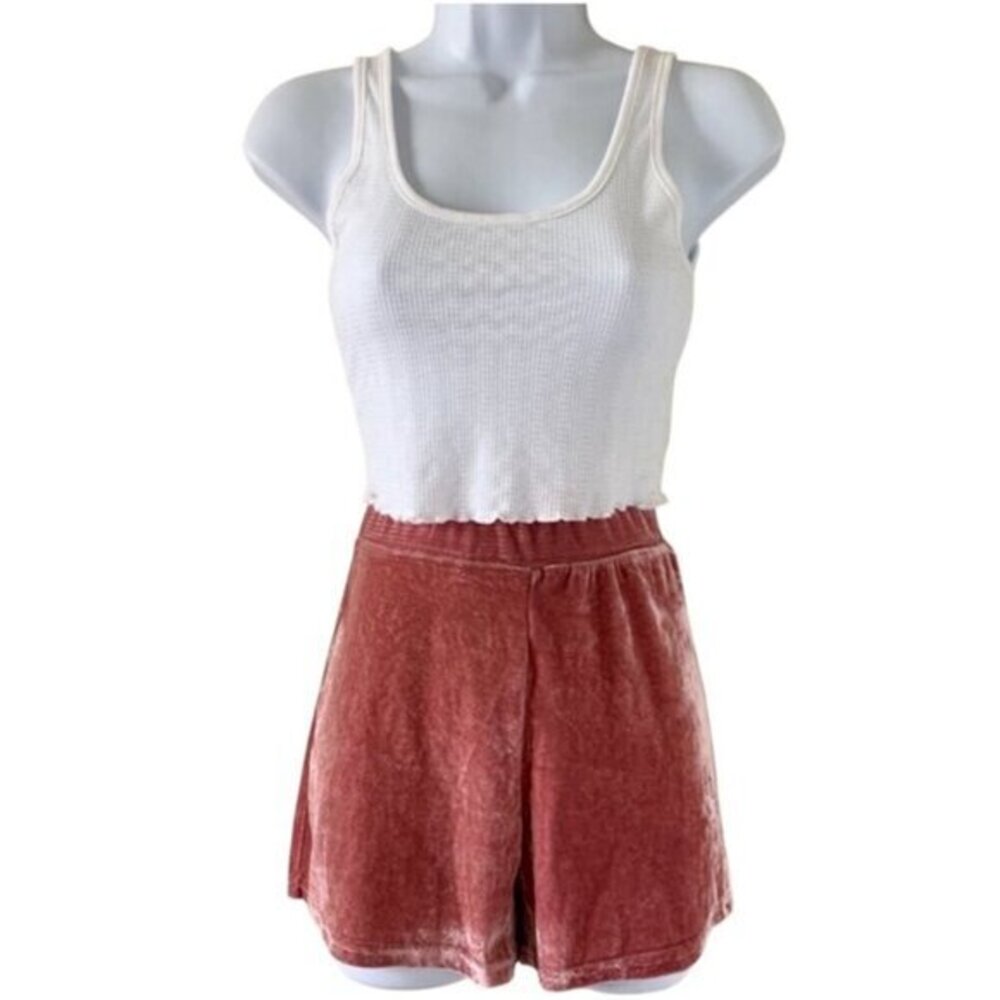 Y2K Women's Velvet Shorts High Waist Rose Pink Coquette Whimsigoth Fairy Mcbling